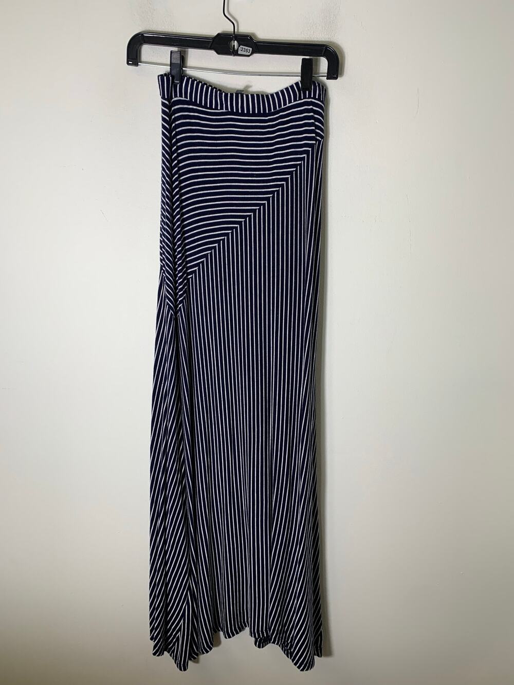 Sunday in Brooklyn Navy White Stripe Maxi Skirt Sz S